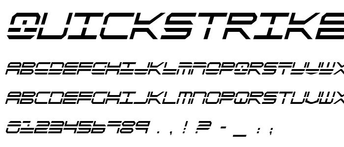 QuickStrike Italic Condensed font